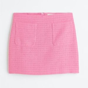 H&M Pink Woven Mini Skirt